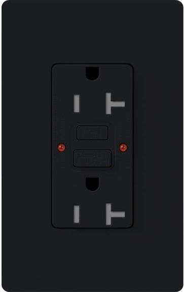 Lutron SCR-20-GFST-MN Claro Satin Colors 15-Amp Self-Testing Receptacle, Midnight