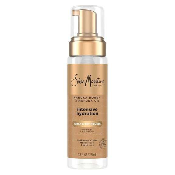 Shea Moisture Manuka Honey & Mafura Oil Wrap & Set Mousse Hydrating Made for Hold, Body, & Shine 7.5