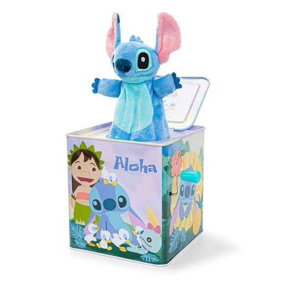 KIDS PREFERRED Disney Baby Lilo and Stitch Classic Jack in The Box Musical Toys for Babies and Toddl