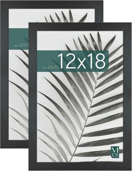 Kagyuan 12x18 Picture Frame Black Woodgrain Engineered Wood, Rectangle Photo Frame for Photos, Poste