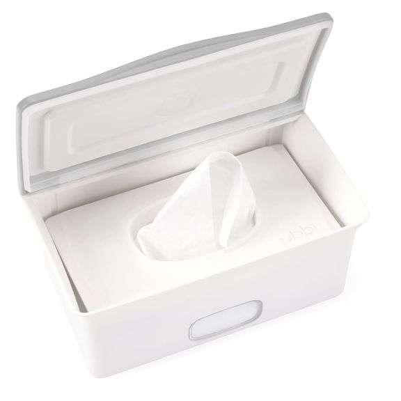Ubbi Baby Flushable Wipes Dispenser with Weighted Plate and Secure Seal, Nursery and Baby Registry E