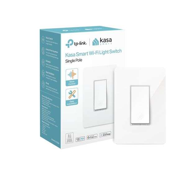 Kasa Smart Light Switch HS200, Single Pole, Needs Neutral Wire, 2.4GHz Wi-Fi Light Switch Works with