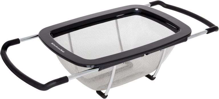 KitchenAid Expandable Stainless Steel Colander, Black