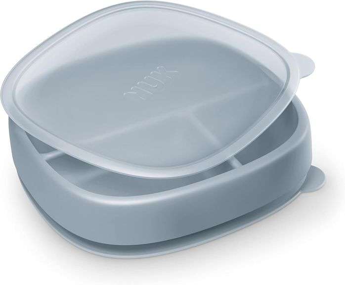 NUK for Nature Suction Plate and Lid, Leak-Proof Lid, Microwave, Freezer, & Top Rack Dishwasher Safe