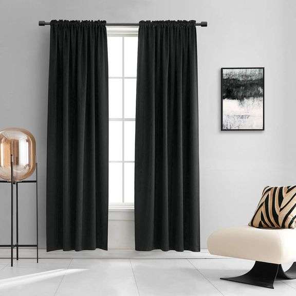 DONREN 99 Percent Blackout Curtains for Bedroom - Thermal Insulating Rod Pocket Drapes for Living Ro