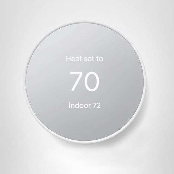 Google Nest Thermostat - Smart Thermostat for Home - Programmable Wifi Thermostat - Snow