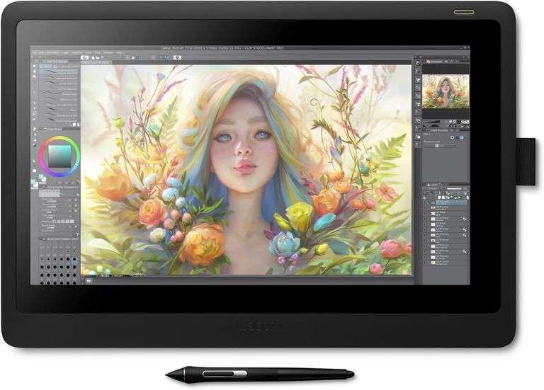 Wacom Cintiq 16 Drawing Tablet with Screen, 15.4" Full HD Display Graphic Arts Tablet Includes Pro P