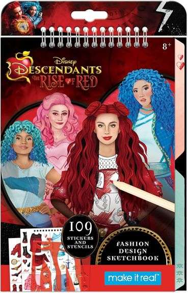 Make It Real: Descendants 4 Rise of Red Fashion Design Sketchbook - Includes 109 Stickers & Stencils