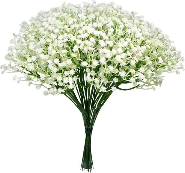 Artificial Baby Breath Flowers Bulk, 20 Stems Faux Gypsophila for Wedding Bouquets, Bridal Decor, Ho