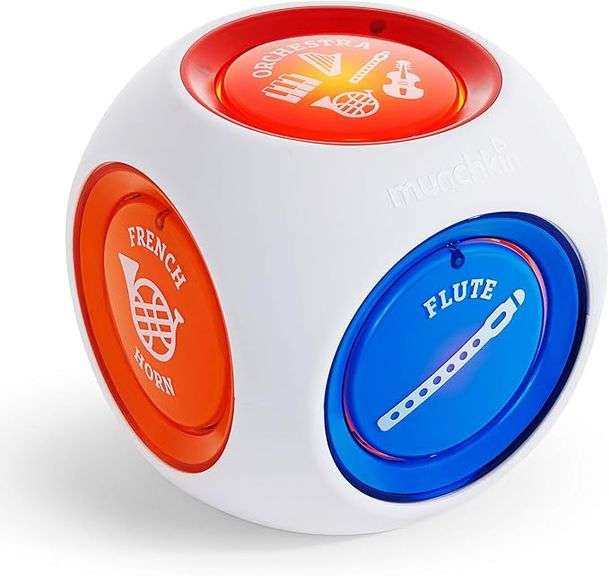 Munchkin Mozart Magic Cube Music Toy for Baby and Toddler - Includes 5 Instrument Sounds, 8 Mozart S