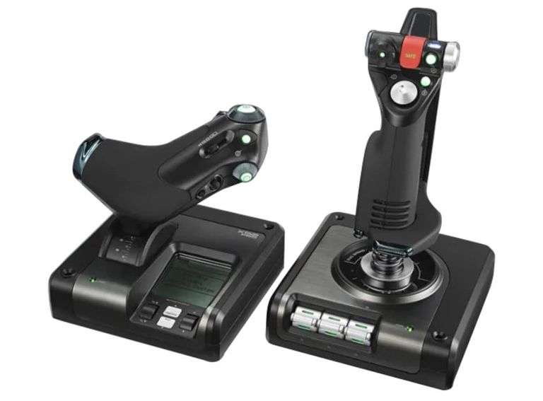 Logitech G X52 Pro USB Flight Control System - HOTAS Joystick and Throttle for Flight Simulators - L