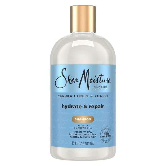 Shea Moisture Shampoo Hydrate and Repair for Damaged Hair with Manuka Honey and Shea Butter 13 oz