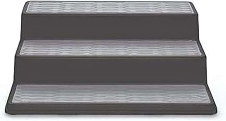 Copco 5220597 Non-Skid 3-Tier Spice Pantry Kitchen Cabinet Organizer, 10-Inch, Set of 2