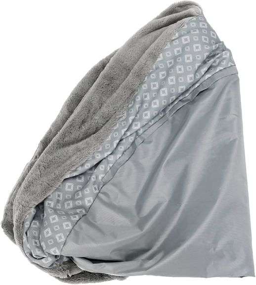 Furhaven Replacement Donut Dog Bed Cover Plush & Diamond Print Calming Cuddler, Machine Washable - G