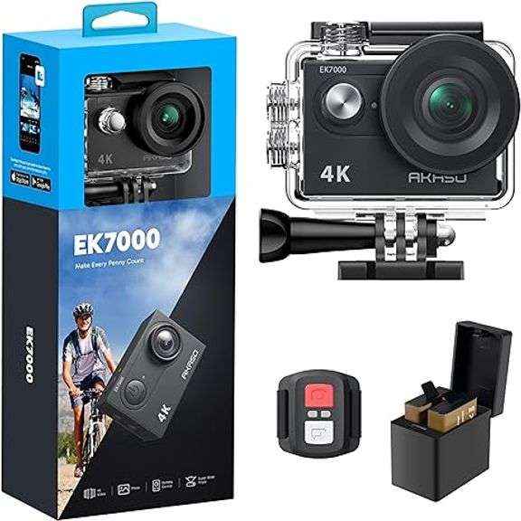 AKASO EK7000 4K30FPS 20MP WiFi Action Camera with EIS Ultra HD 131FT Waterproof Underwater Camera Re