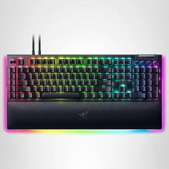 Razer BlackWidow V4 Pro Wired Mechanical Gaming Keyboard: Green Switches Tactile & Clicky - Doublesh