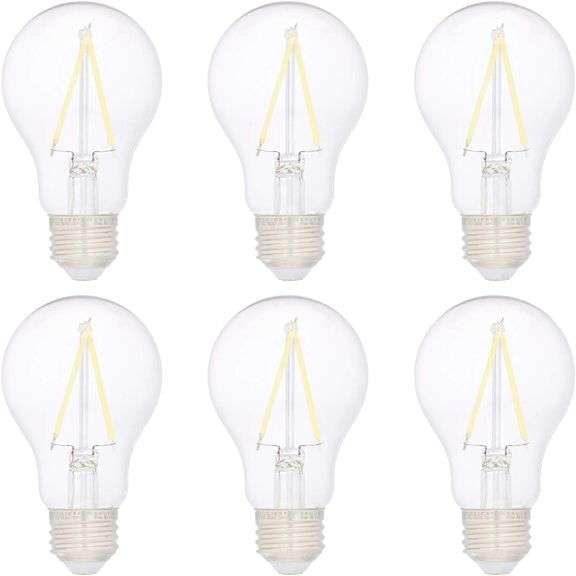 Amazon Basics A19 LED Light Bulbs 40 Watt Equivalent, Daylight White(5000K), Energy Efficient 3.5W, 
