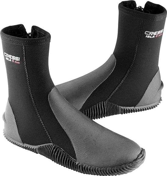 Adult Unisex Crew Water Boots for Scuba Diving, Surfing, Canyoning, 5 mm Neoprene Thickness - Isla: 