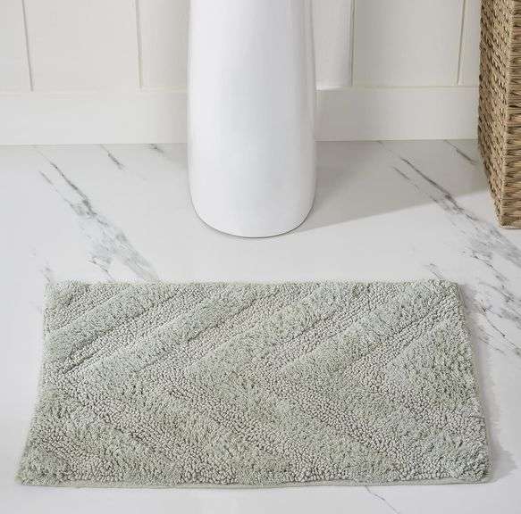 Better Trends Bathroom Rug 100% Cotton Non-Slip Washable Bath Mat, Soft & Absorbent Bath Rugs