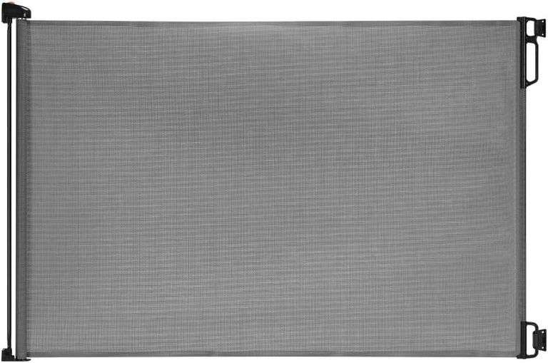 EasyBaby Retractable Baby Gate, 33" Tall, Extends up to 55'' Wide, Grey/Child Safety Baby Gates, Pet