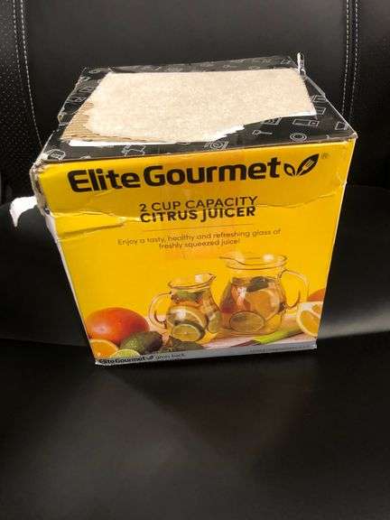 Elite Gourmet ETS-411 BPA-Free Electric Citrus Juicer Extractor: Compact Large Volume Pulp Control O