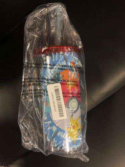 Silver Buffalo Pokemon Started Tie Dye Plastic Tall Cold Cup With Lid And Straw, 20 Ounces