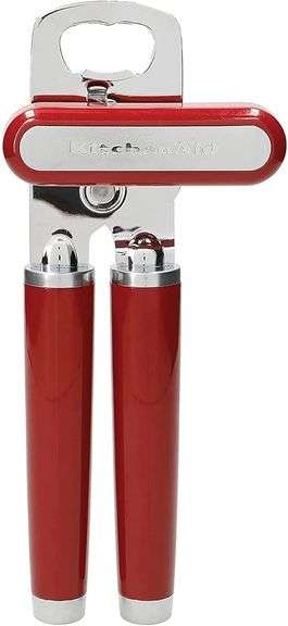 KitchenAid Classic Multifunction Can Opener and Bottle Opener Easy to Use, Razor Sharp Stainless Ste