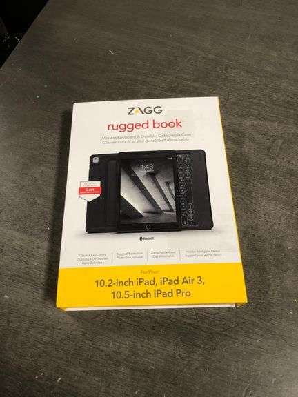 ZAGG Rugged Book iPad Case with Detachable Magnetic-Hinged Keyboard for iPad Air 3, iPad Pro 10.5" &