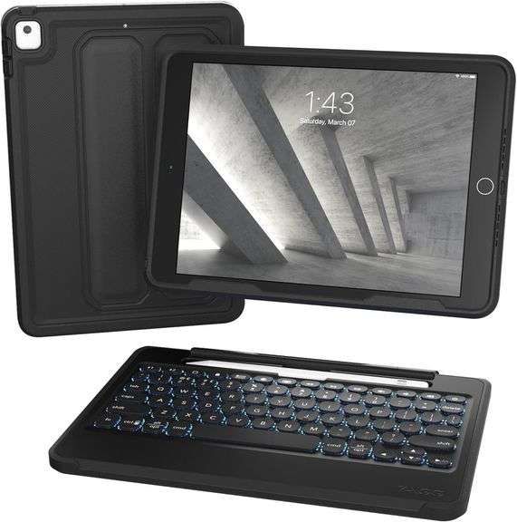 ZAGG Rugged Book iPad Case with Detachable Magnetic-Hinged Keyboard for iPad Air 3, iPad Pro 10.5" &