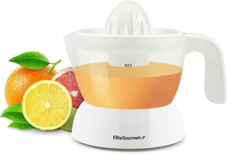 Elite Gourmet ETS-411 BPA-Free Electric Citrus Juicer Extractor: Compact Large Volume Pulp Control O