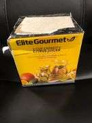 Elite Gourmet ETS-411 BPA-Free Electric Citrus Juicer Extractor: Compact Large Volume Pulp Control O