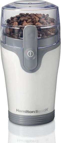 Hamilton Beach Fresh Grind Electric Coffee Grinder Makes up to 12 Cups, White