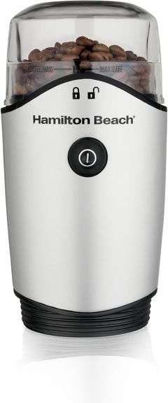 Hamilton Beach 4.5oz Electric Coffee Grinder For Beans, Spices & More, Stainless Steel Blades, Silve
