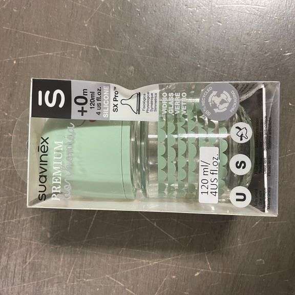 Suavinex Glass Bottle 120 Ml. Physiological Sx Pro Silicone Teat. Slow Flow Bottle