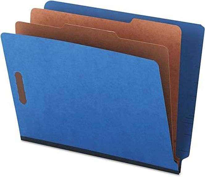 Universal UNV10318 2 Dividers 6 Fasteners Letter Cobalt Blue (10/Box)