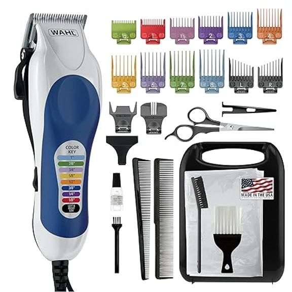 Wahl Clipper USA Color Pro Complete Haircutting Kit Model 79300-1001M