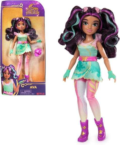 Unicorn Academy, Ava Doll with Highlighted Hair, 7 Fashion Accessories & Hair Styling Tool, 9.5”, Do