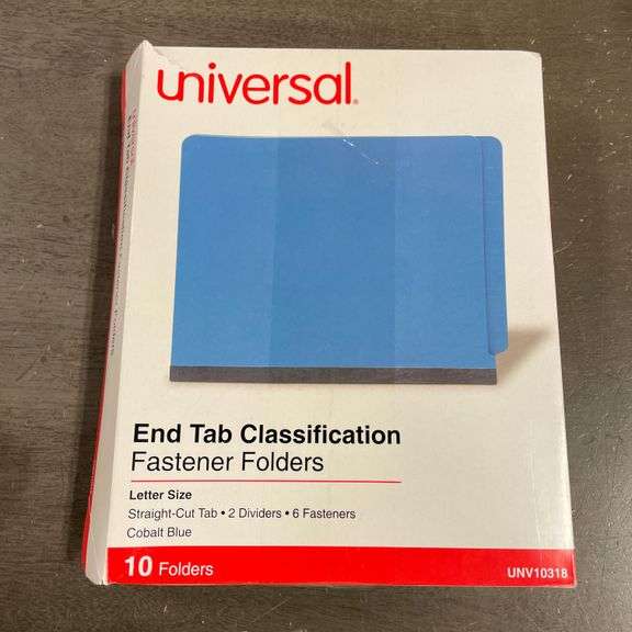 Universal UNV10318 2 Dividers 6 Fasteners Letter Cobalt Blue (10/Box)