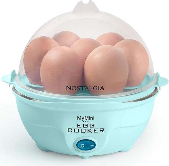 Nostalgia Retro Electric Large Hard-Boiled Egg Cooker, 7 Capacity,