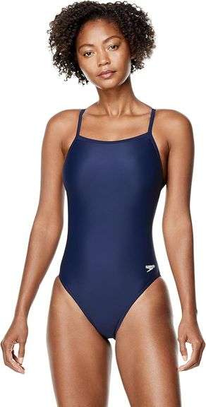 Speedo Women's Swimsuit One Piece Powerflex Flyback Solid Adult Team Colors