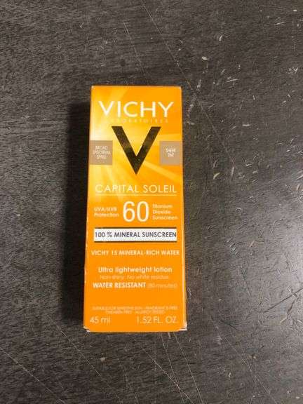 Vichy Capital Soleil Tinted Mineral Sunscreen for Face SPF 60, Titanium Dioxide Face Sunscreen, Trav