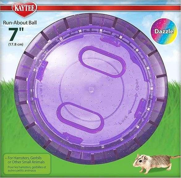 Kaytee 7" Dazzle Run-About Exercise Ball For Pet Hamsters & Gerbils