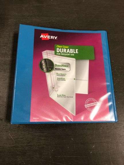 Avery Durable View 3 Ring Binder, 1-1/2 Inch Slant Rings, 1 Pool Blue Binder