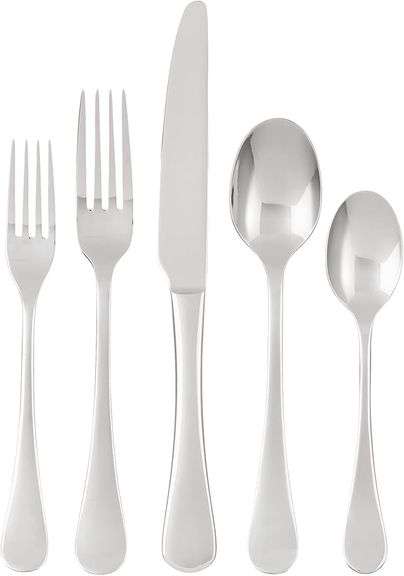 Ginkgo International Varberg 20-Piece Stainless Steel Flatware Place Setting, Service for 4