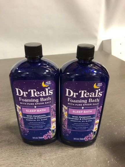 Set of 2 Dr Teal's Sleep Foaming Bath with Melatonin & Essential Oils - 34 fl oz
