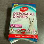 Simple Solution Disposable Dog Diapers for Female Dogs 12–19-Inch Waist, 30 Count