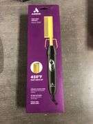 Andis 38335 Professional Heat Ceramic Press Comb for Hair, Straightener - 450F High Heat with Dual V