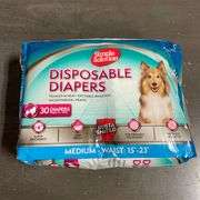 Simple Solution Disposable Dog Diapers 15-23 Inch Waist, 30 Count