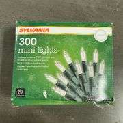 SYLVANIA Christmas Lights, Clear, 300 (2x150) Light Set, Green Wire. 64.75' Total Length