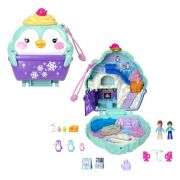 Polly Pocket Dolls & Playset, Snow Sweet Penguin Compact with 13 Accessories, Travel Toy with Fidget